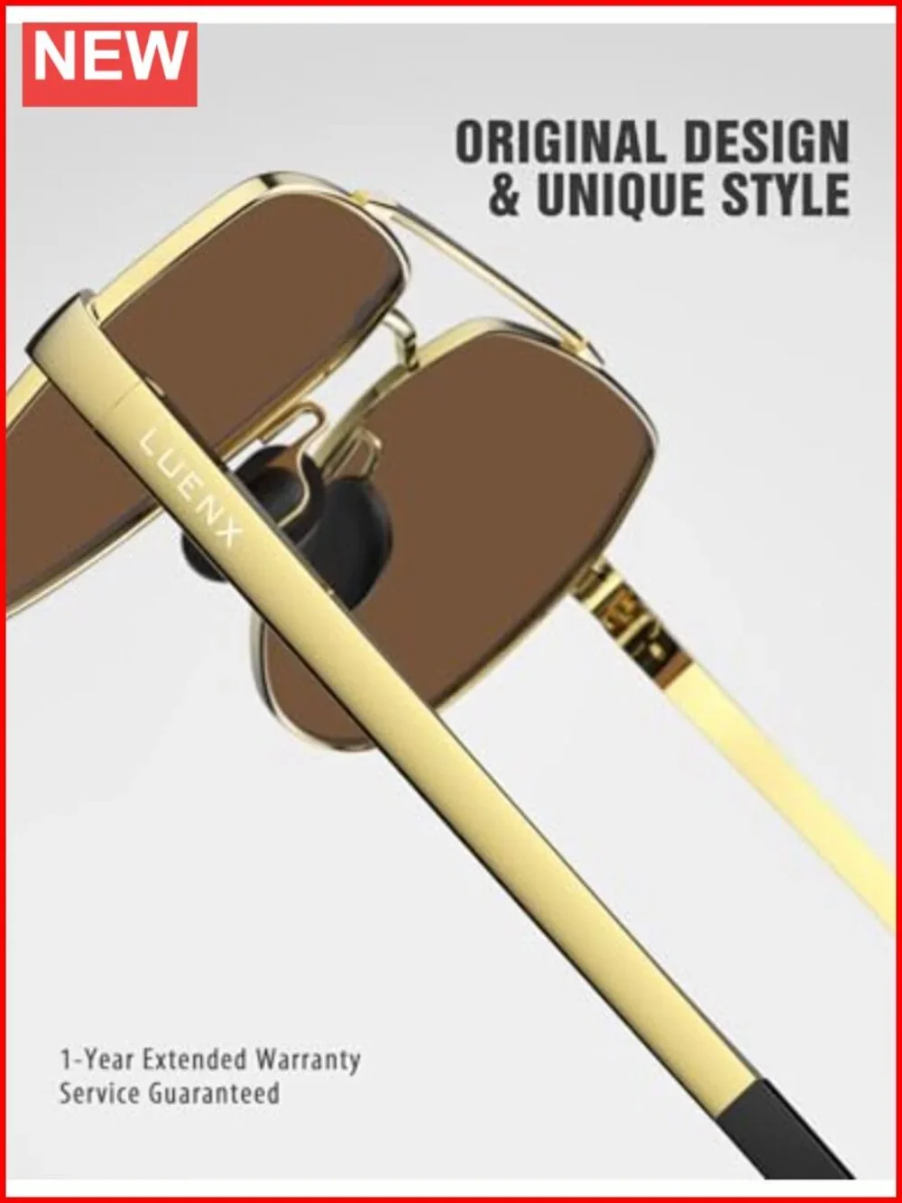 Polarized Aviator Sunglasses with Spring Hinge Metal Frame UV400 Protection